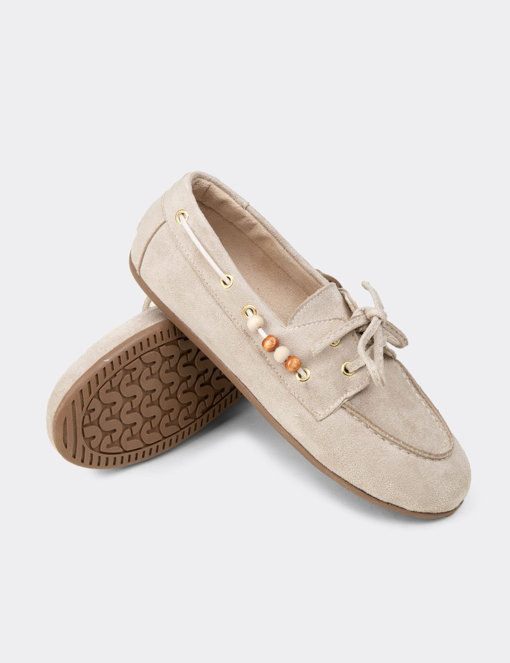 Women's Beige Loafers - K2903ZBEJM01