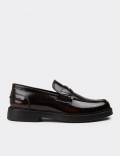 Men's Burgundy Leather Loafers
