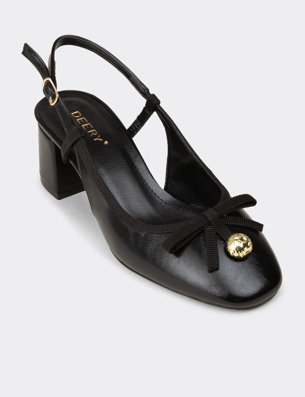 Women's Black Slingback Pumps - RD160ZSYHM01