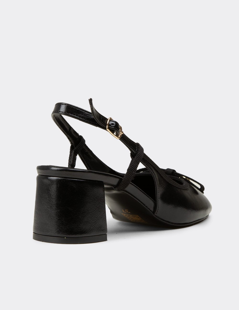 Women's Black Slingback Pumps - RD160ZSYHM01