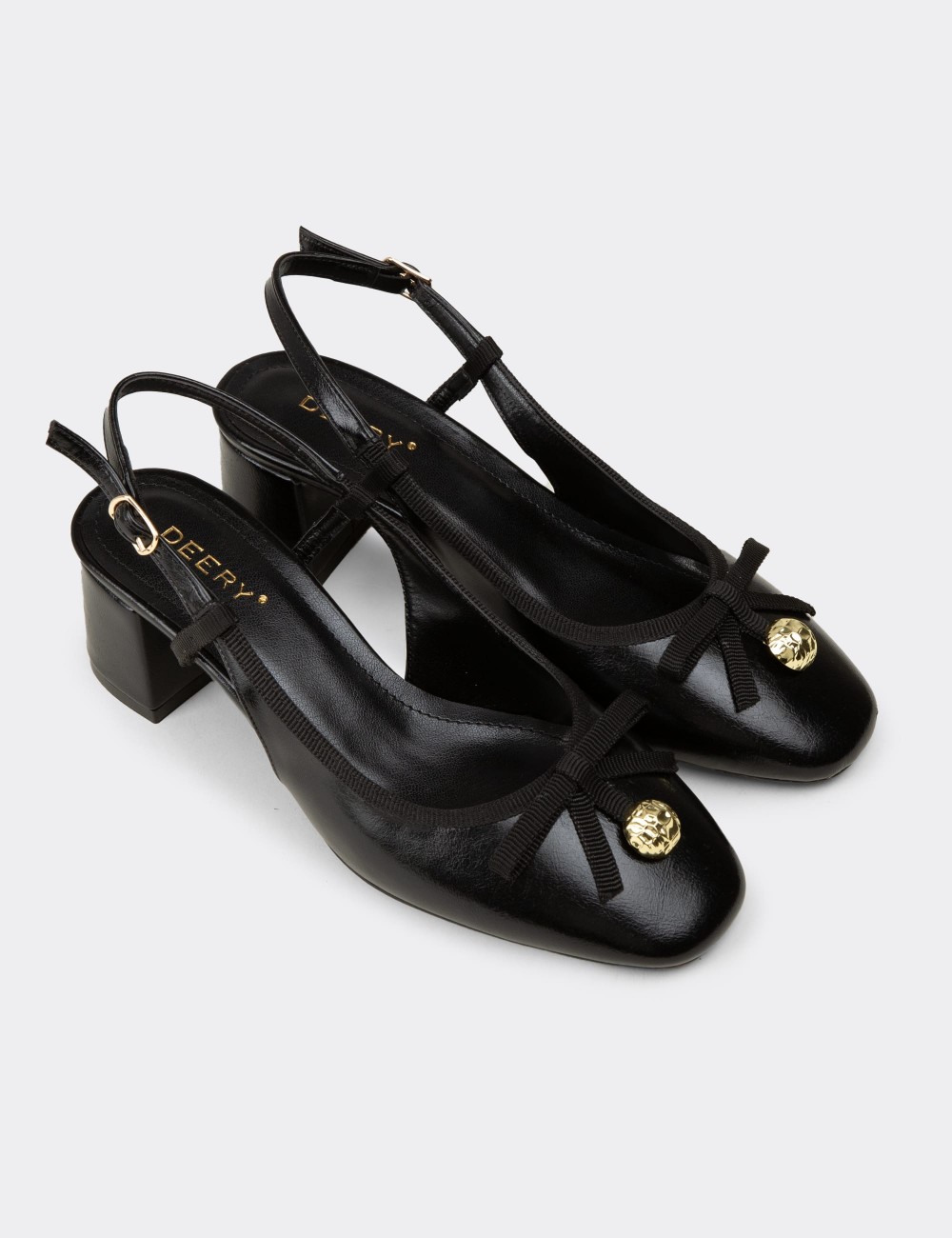 Women's Black Slingback Pumps - RD160ZSYHM01