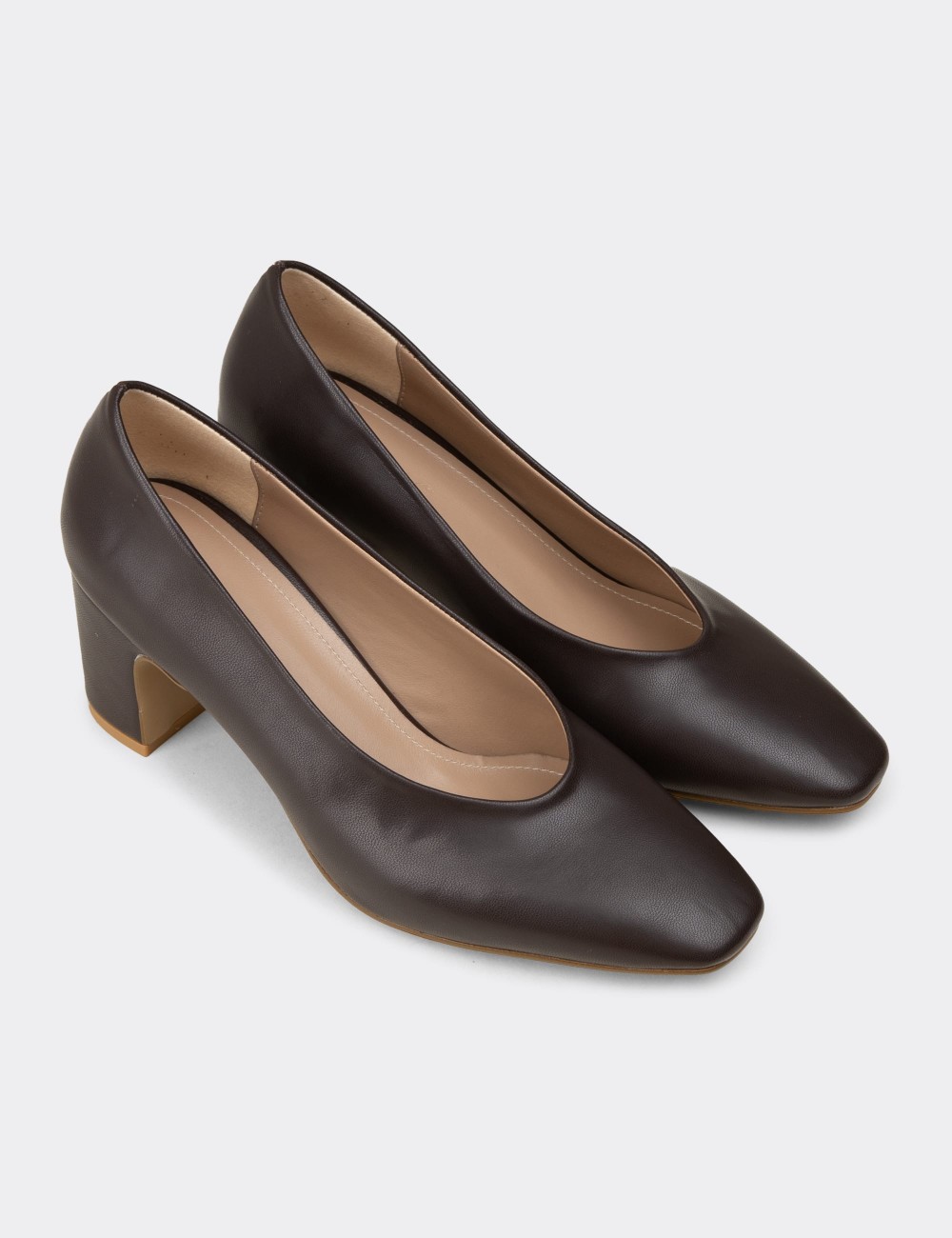 Women's Brown Pumps - K7702ZKHVM01