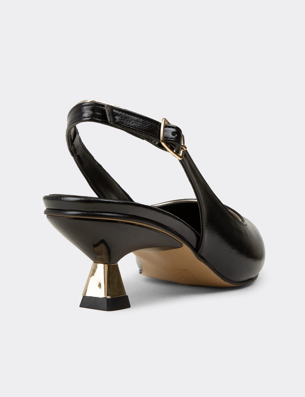 Women's Slingback Black Pumps - K7711ZSYHM02