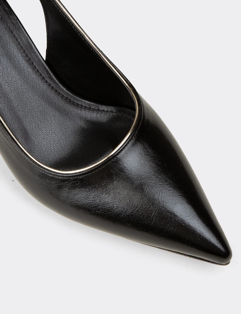 Women's Slingback Black Pumps - K7711ZSYHM02