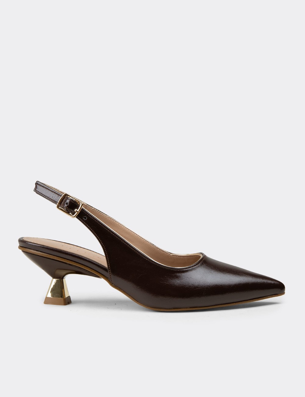 Women's Brown Slingback Pumps - K7711ZKHVM01
