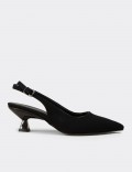 Women's Black Slingback Pumps