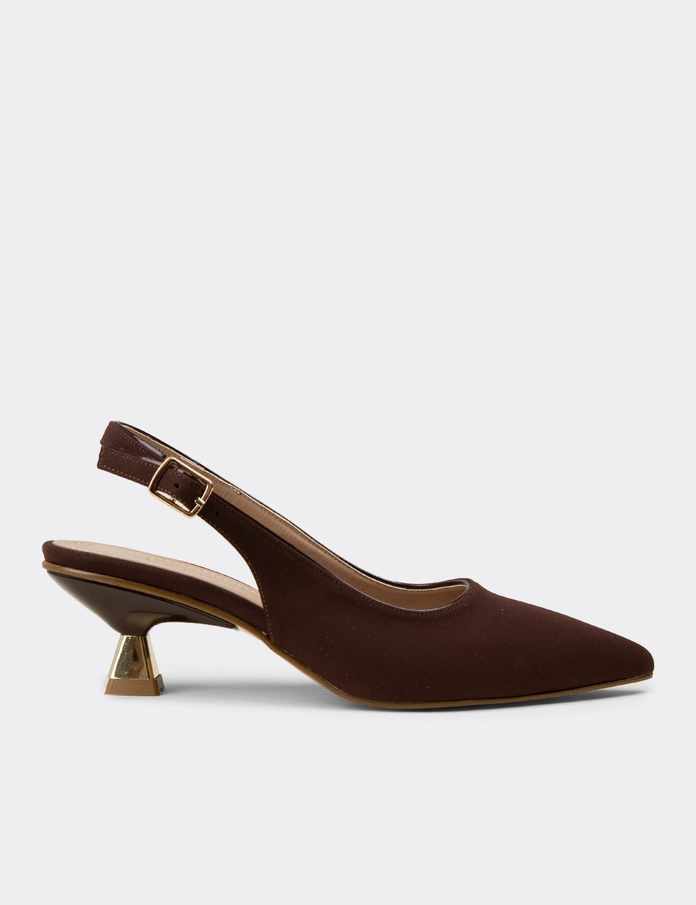 Women's Brown Slingback Pumps - K7711ZKHVM03