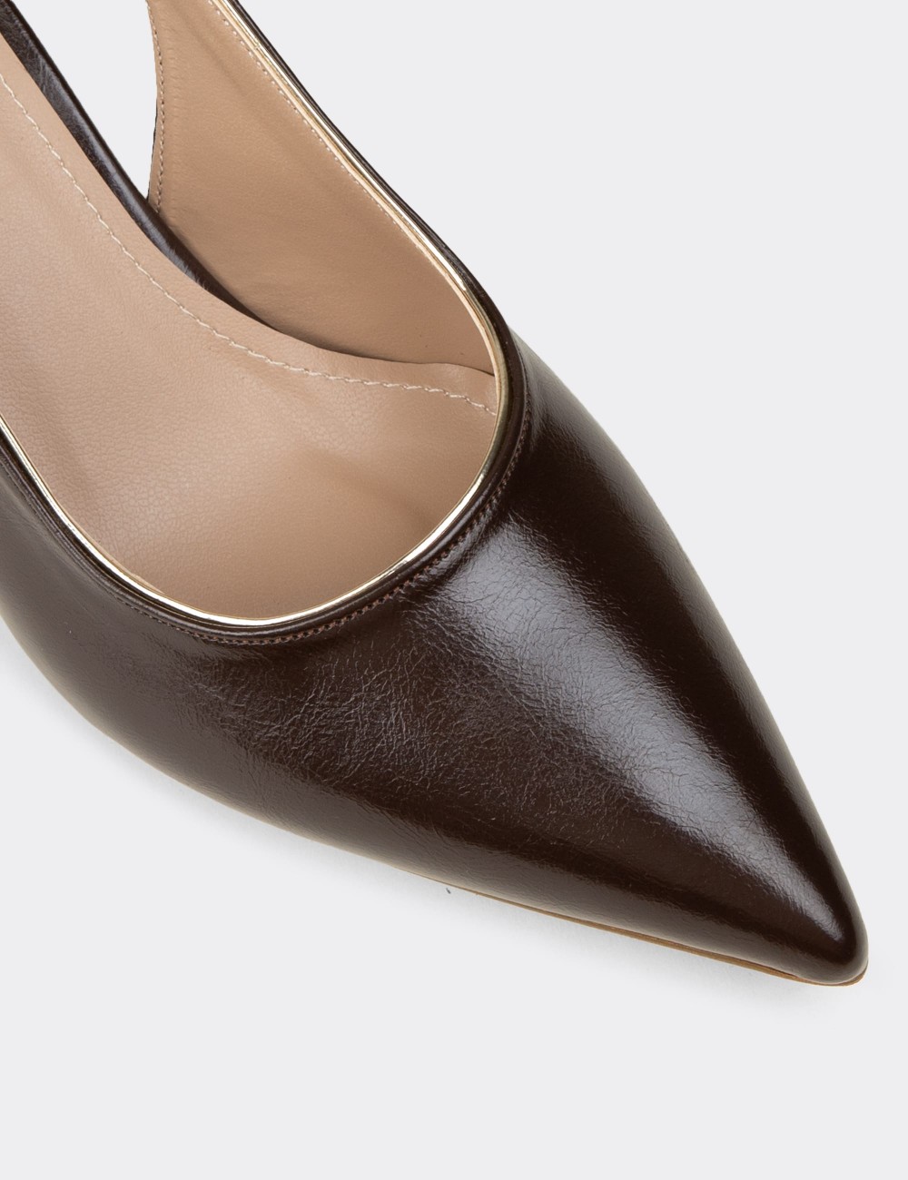 Women's Brown Slingback Pumps - K7711ZKHVM01