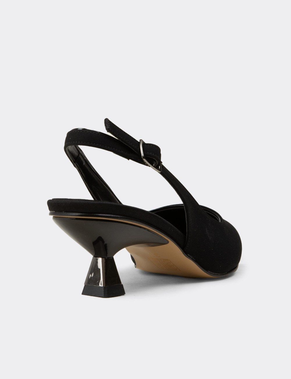 Women's Black Slingback Pumps - K7711ZSYHM01