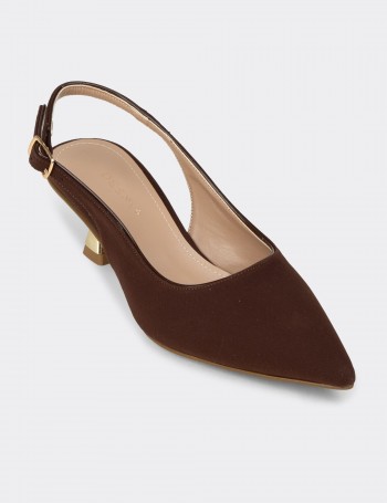Women's Brown Slingback Pumps