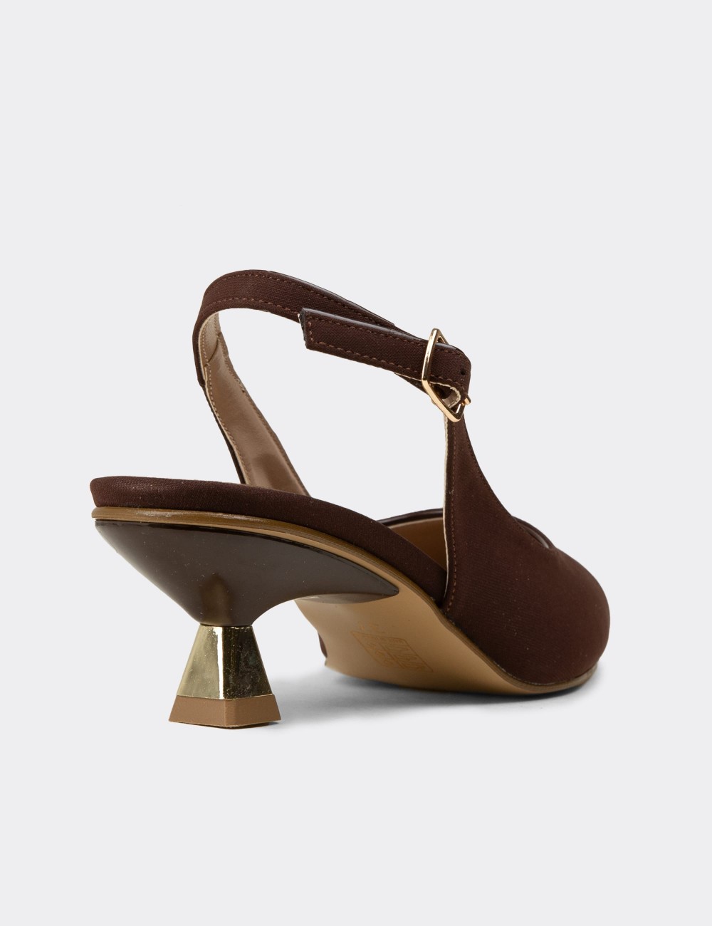 Women's Brown Slingback Pumps - K7711ZKHVM03