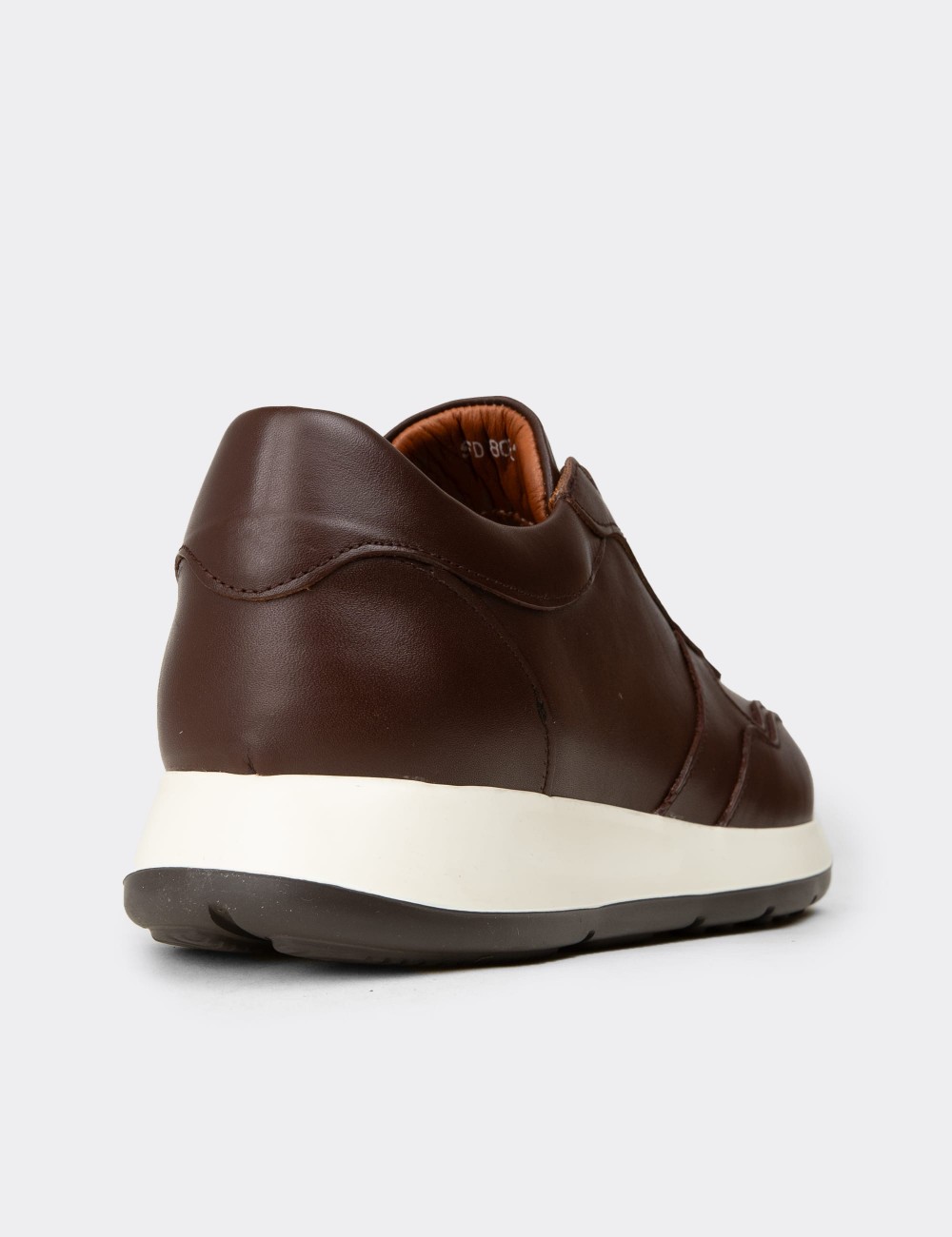 Men's Brown Leather Sneakers - E8210MKHVE01