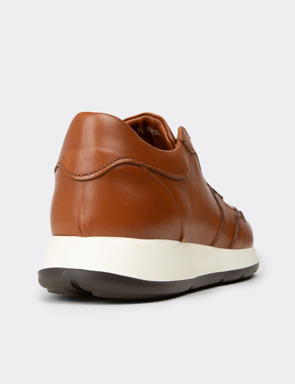 Men's Tan Leather Sneakers - E8210MTBAE02