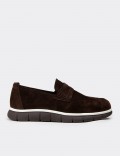 Men's Brown Suede Leather Loafers
