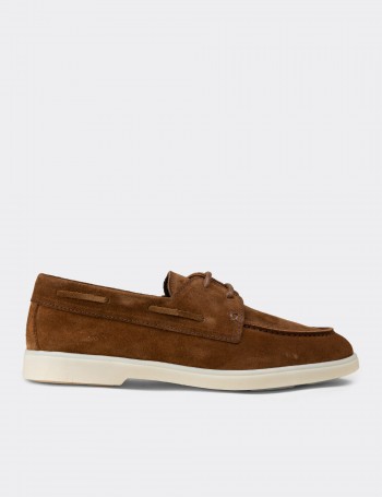 Men's Tan Suede Leather Lace-Up Footwear