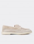 Men's Gray Suede Leather Lace-Up Oxfords