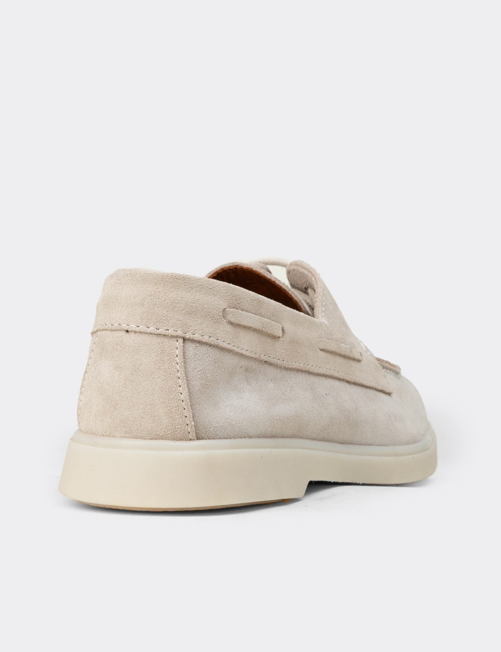 Men's Gray Suede Leather Lace-Up Oxfords - 02029MGRIC02
