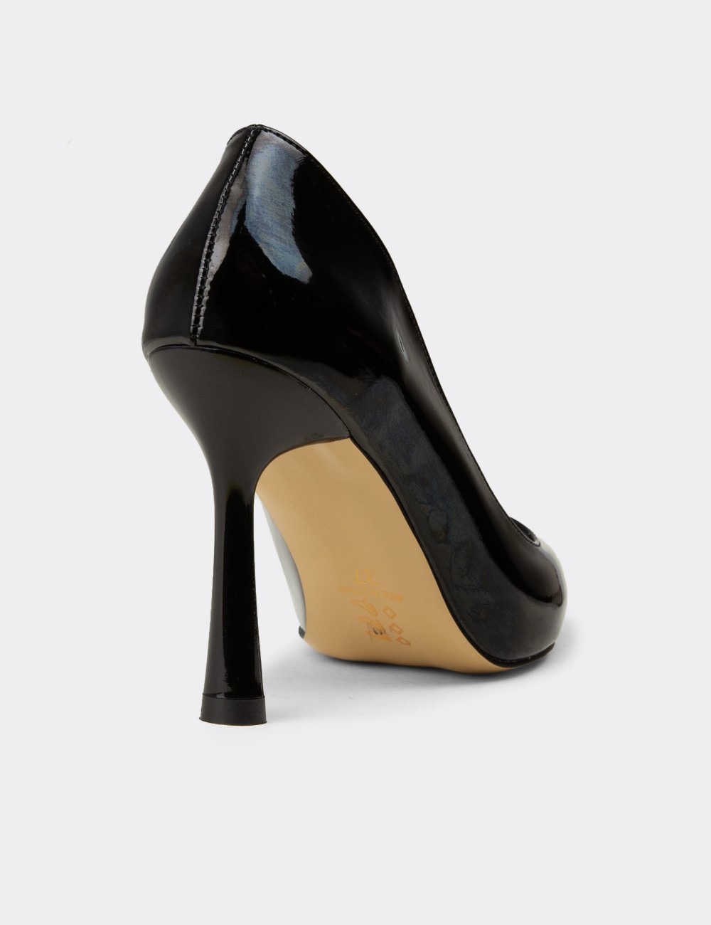 Women's Black Patent Stiletto - K0439ZSYHC01