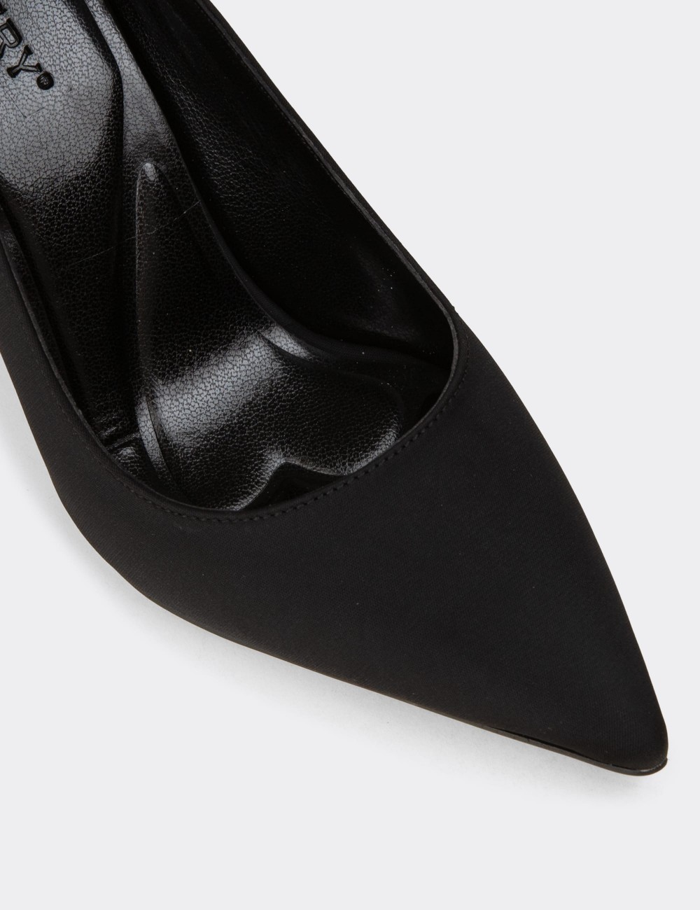 Women's Black Satin Stiletto Heel - K0011ZSYHM01