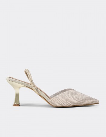 Women's Gold Pumps