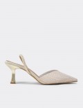Women's Gold Pumps