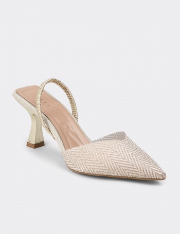 Women's Gold Pumps