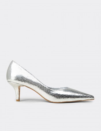 Women's Silver Pumps
