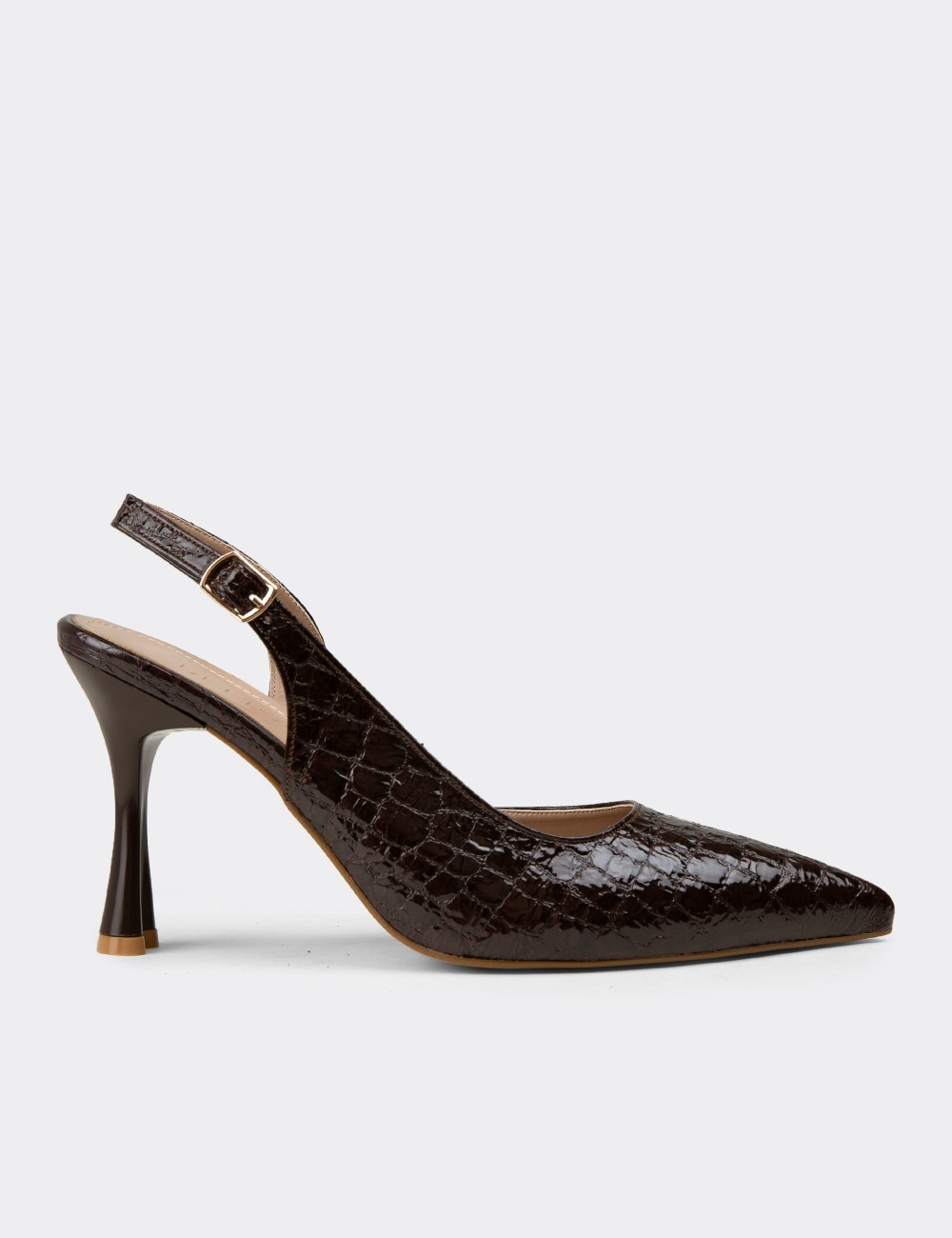 Women's Brown Slingback Pumps - K7750ZKHVM01