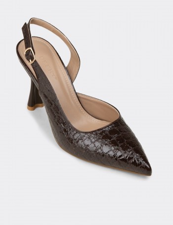 Women's Brown Slingback Pumps