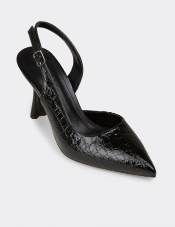 Women's Black Slingback Pumps