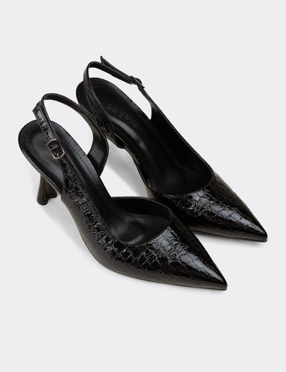 Women's Black Slingback Pumps - K7750ZSYHM01