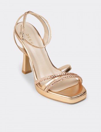 Women's Gold Stone-Embellished Heel - SM125ZROSM01