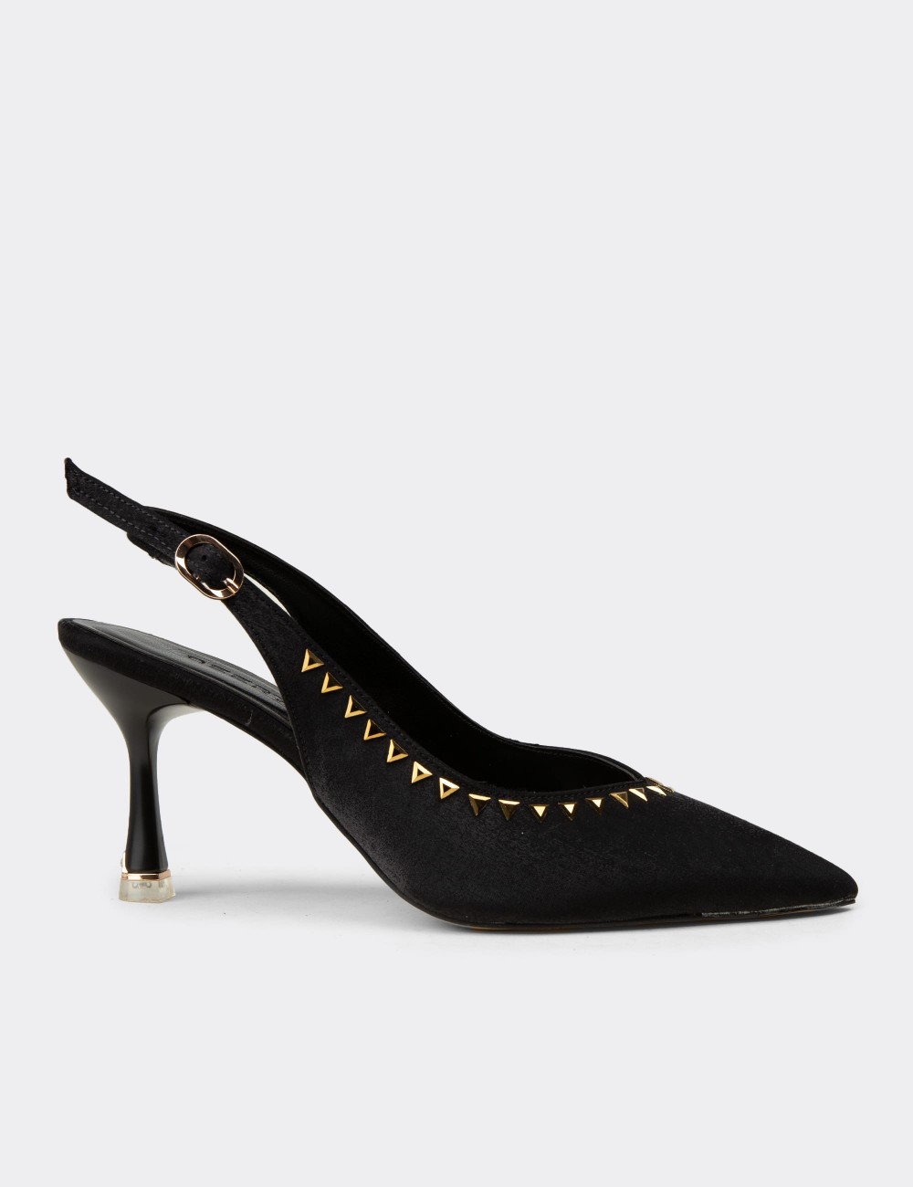 Women's Black Slingback Heels - K3117ZSYHC01
