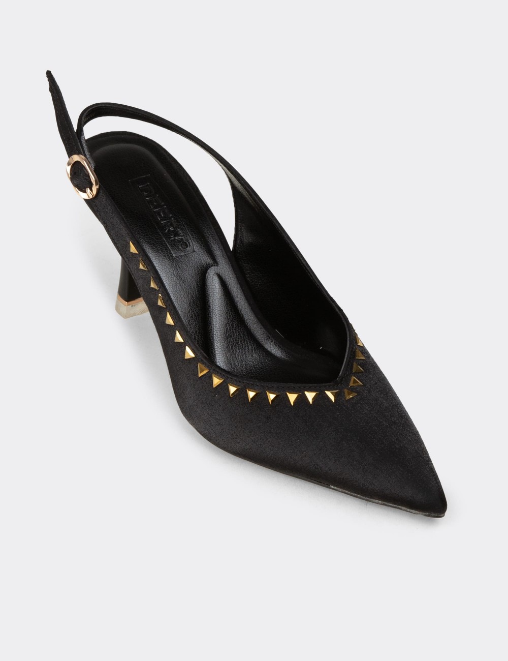 Women's Black Slingback Heels - K3117ZSYHC01