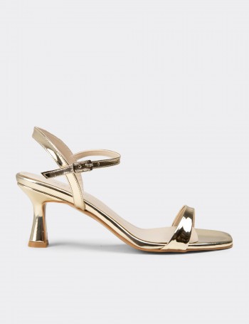 Women's Gold Evening Heels