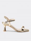 Women's Gold Evening Heels