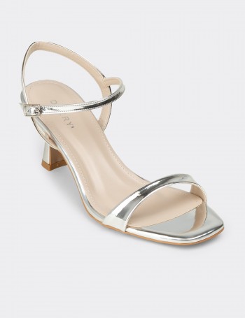 Women's Silver Evening Heel