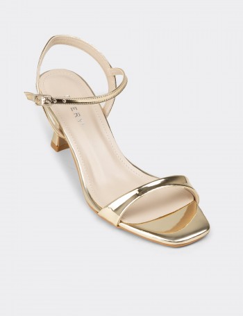 Women's Gold Evening Heels