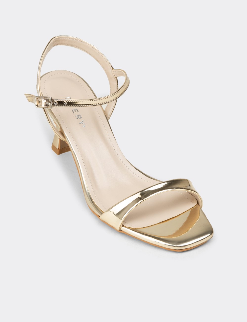 Women's Gold Evening Heels - SM268ZALTM01