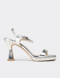 Women's Silver Evening Heel
