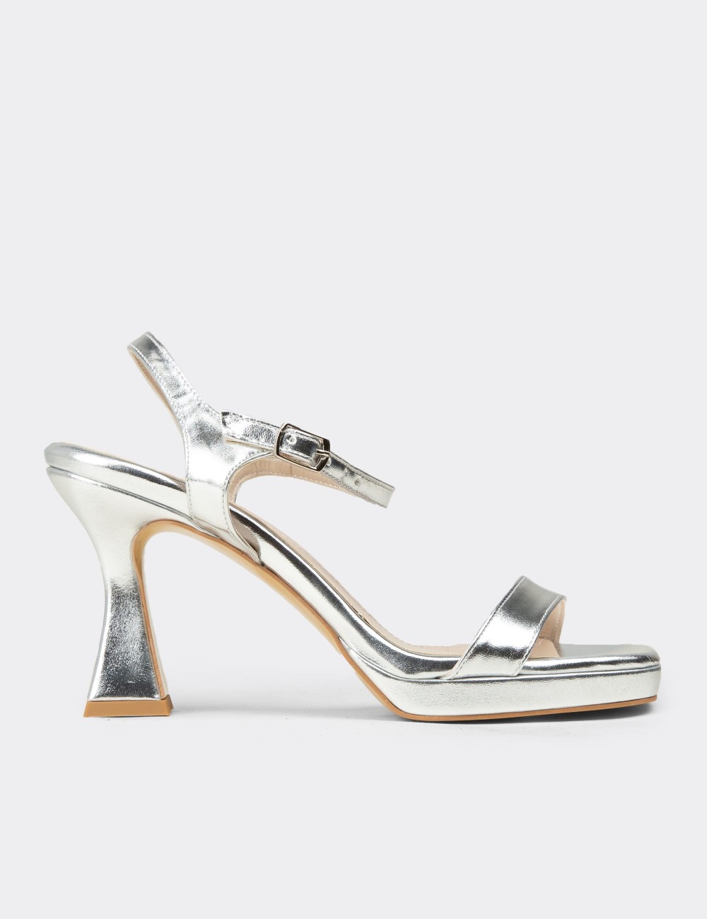 Women's Silver Evening Heel - SM198ZGMSM01
