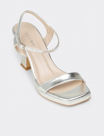 Women's Silver Evening Heel - SM198ZGMSM01