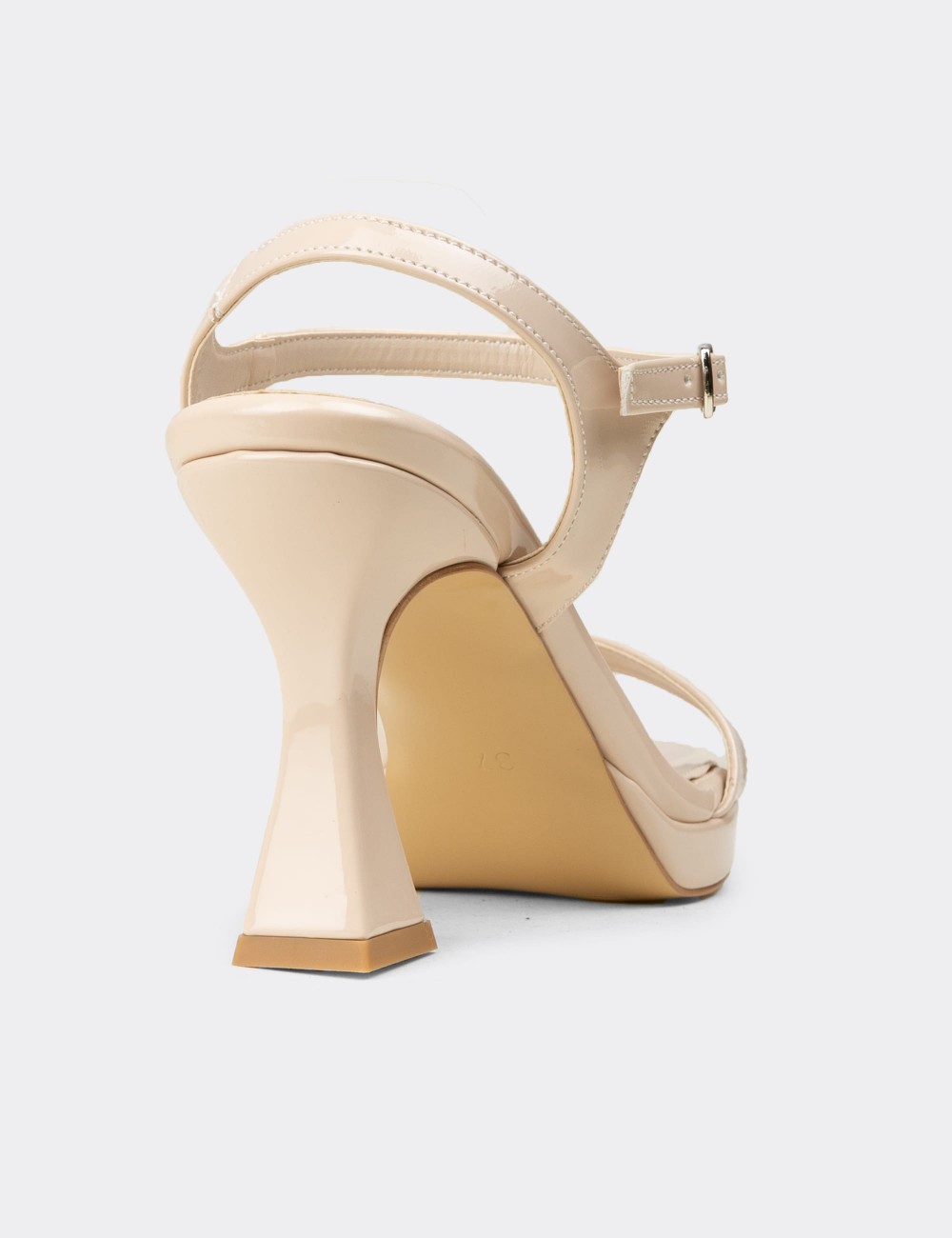 Women's Beige Evening High Heel - SM198ZBEJM03
