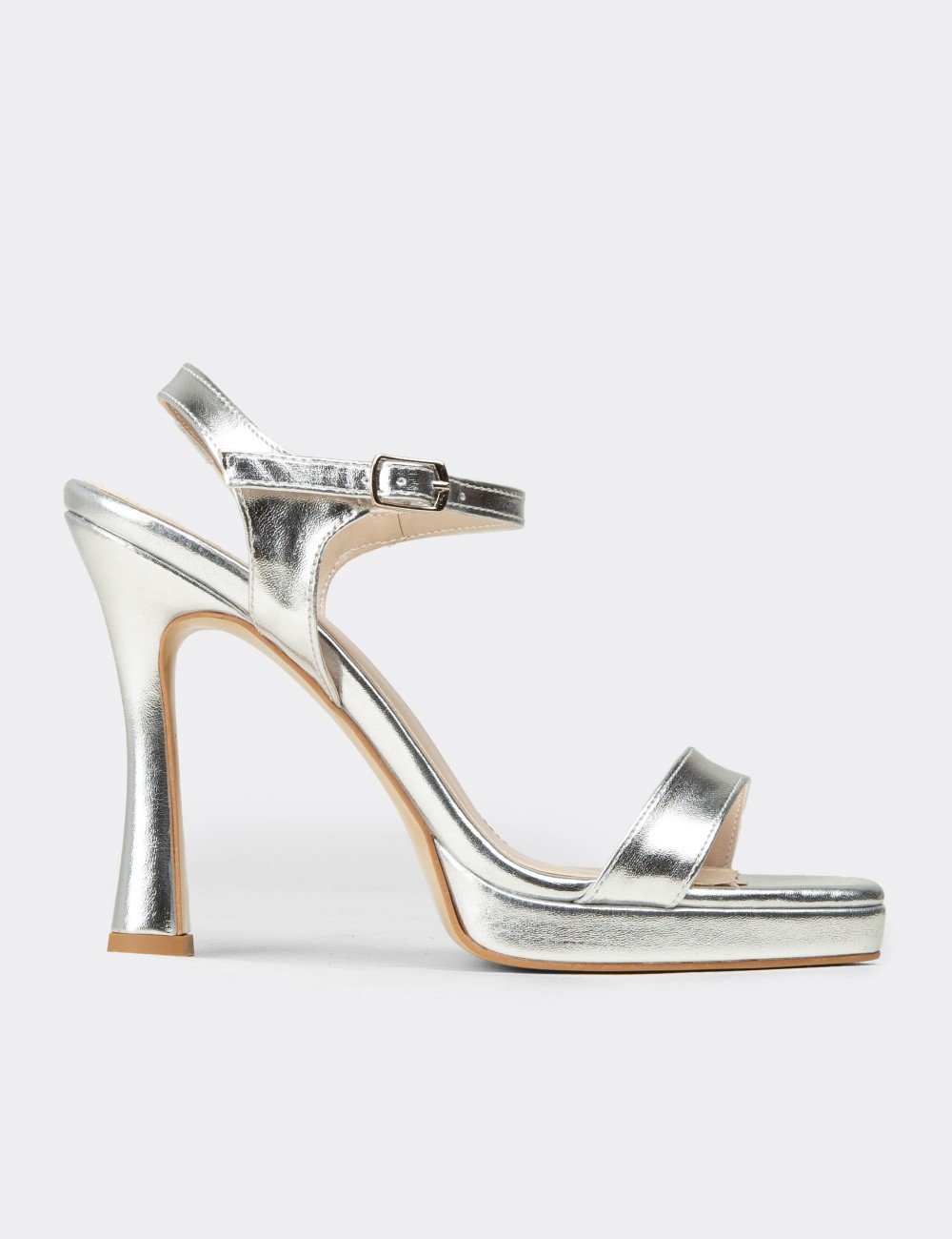 Women's Silver Evening Heels - SM198ZGMSM02