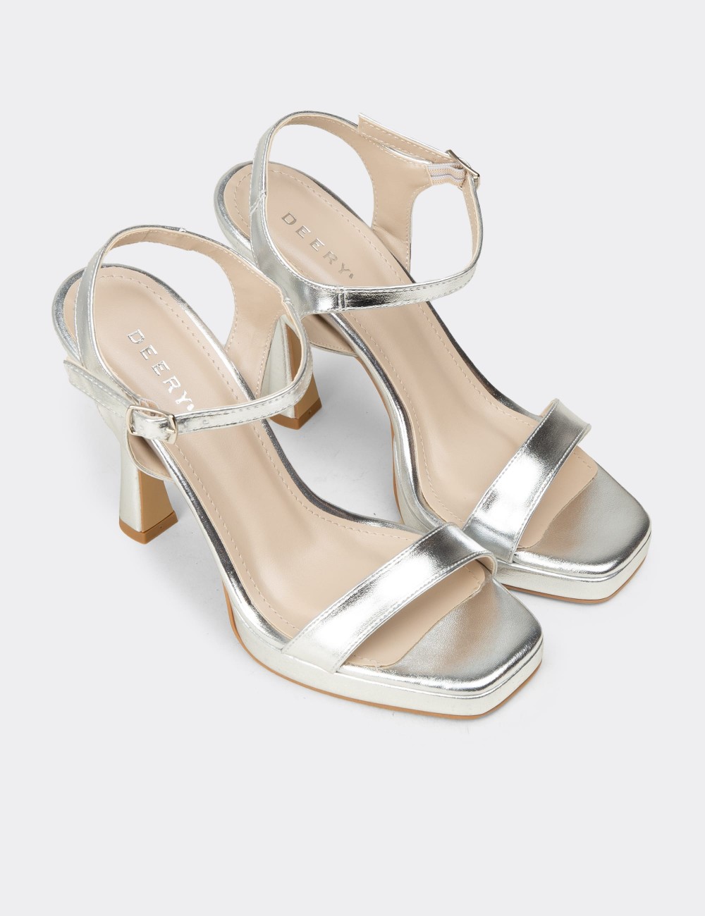 Women's Silver Evening Heels - SM198ZGMSM02