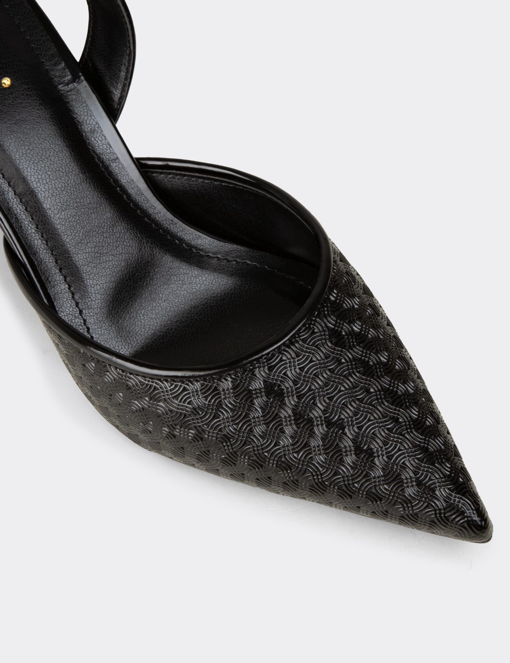Women's Black Slingback Block Heel - RD620ZSYHM01