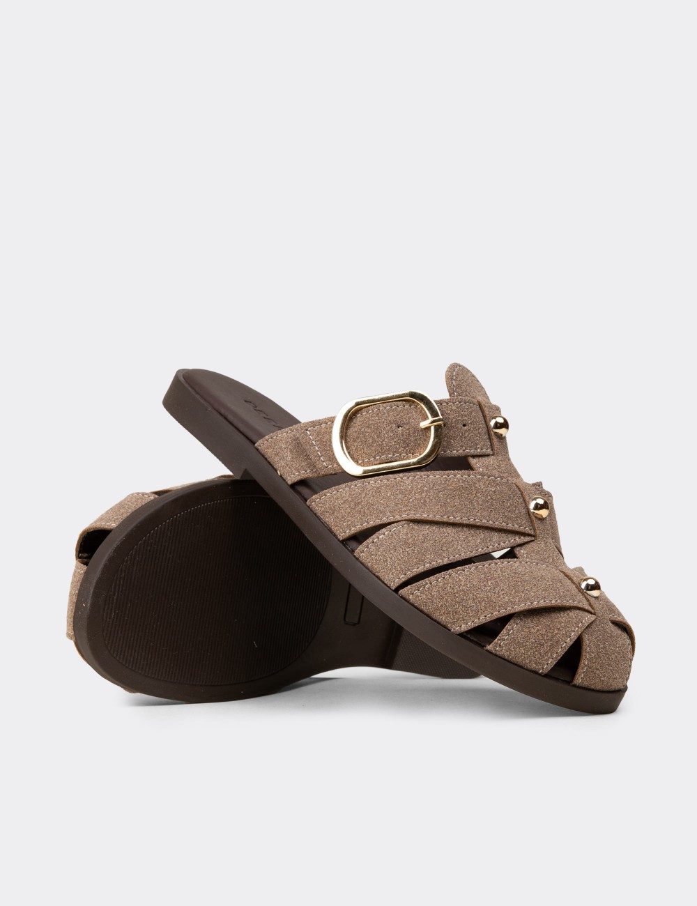 Women's Sandstone Sandals - K0021ZVZNM01