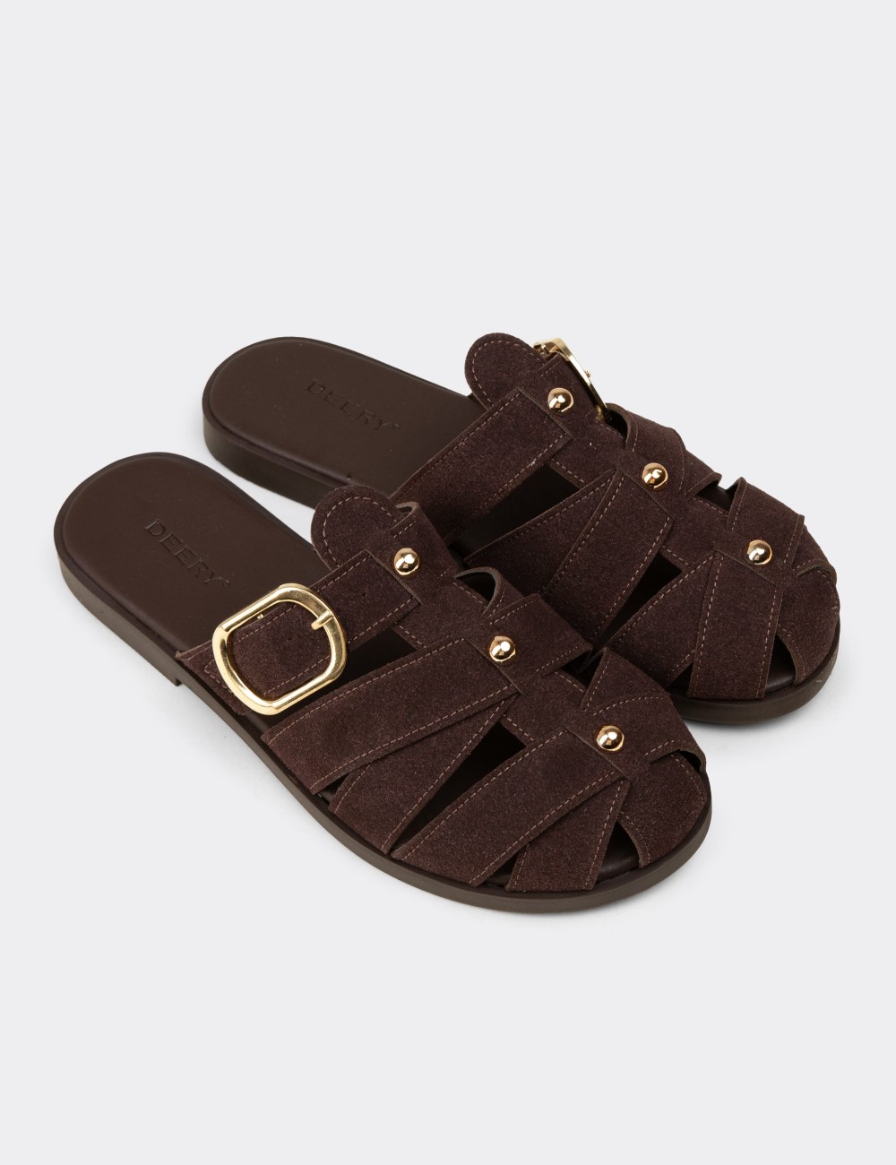 Women's Brown Sandals - K0021ZKHVM01