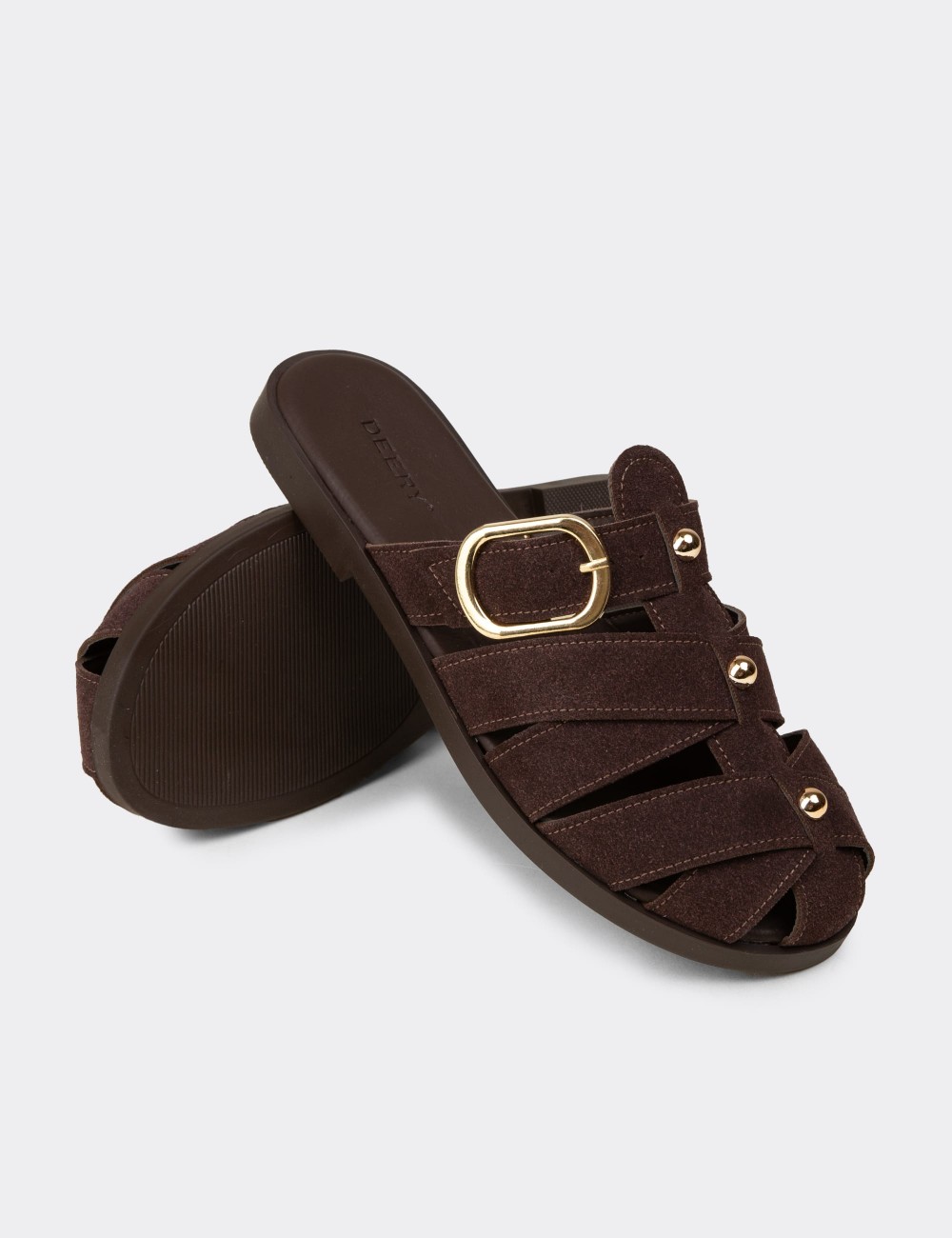 Women's Brown Sandals - K0021ZKHVM01