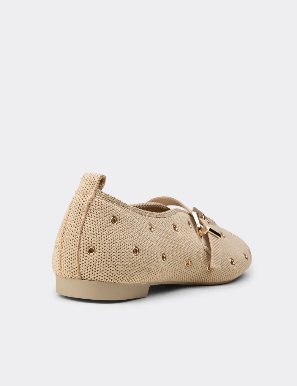 Women's Beige Flats - K4101ZBEJC01